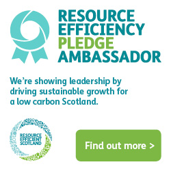 We are Resource Efficient Scotland Ambassadors 